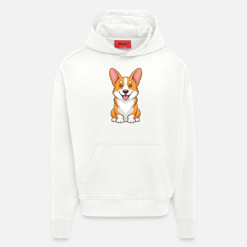 corgi - Sweat à capuche bio épais oversize fabriqué en UE - OFF WHITE