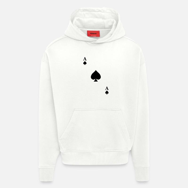 As de Pique - Sweat à capuche bio épais oversize fabriqué en UE - OFF WHITE