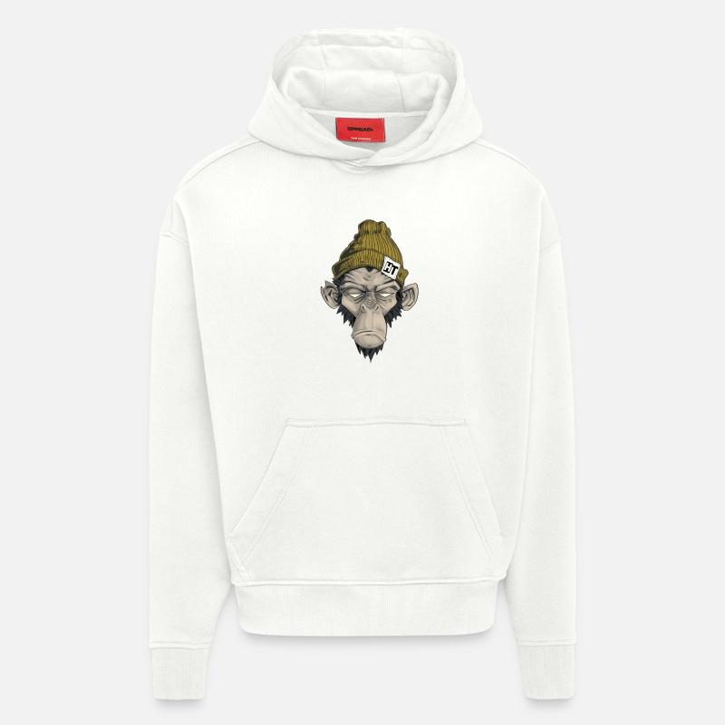 Rap Monkey - Hoodie- made by SPREAD  - OFF WHITE