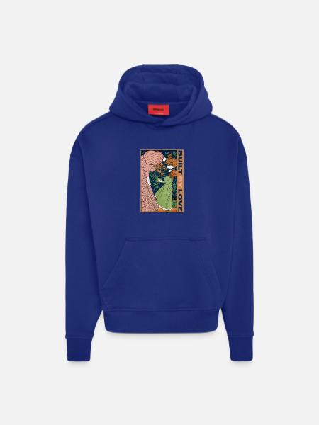 Art Nouveau Maternité Amour - Sweat à capuche bio épais oversize fabriqué en UE - OFF WHITE