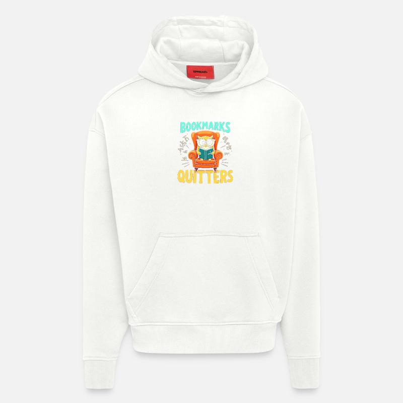 Eule Leser im Sessel Lesezeichen - Hoodie- made by SPREAD - OFF WHITE