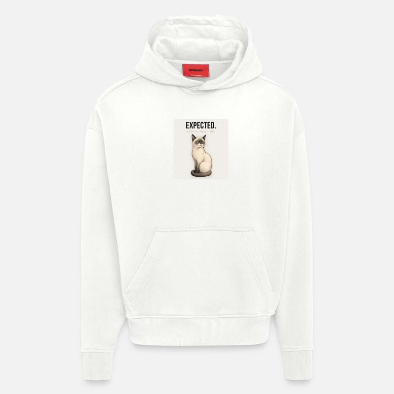 EXPECTED Sarcastic Cat Design - Hoodie- made by SPREAD  - OFF WHITE