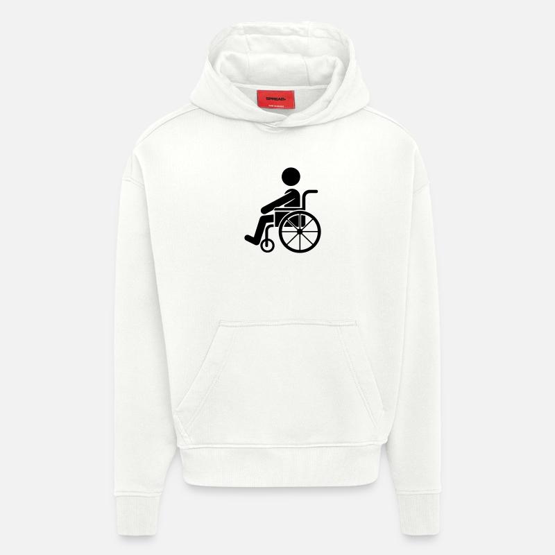 Mann im Rollstuhl - Hoodie- made by SPREAD  - OFF WHITE
