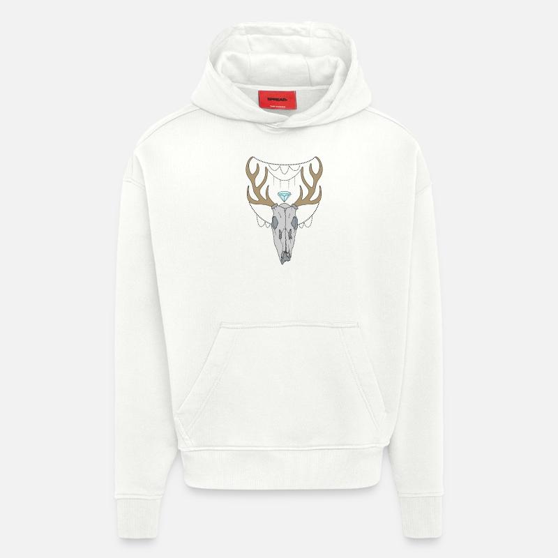 Hirschgeweih Schädel - Hoodie- made by SPREAD  - OFF WHITE