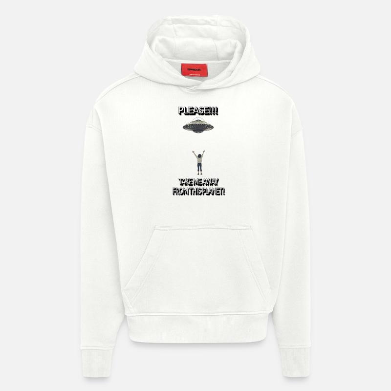 Emmenez-moi - Sweat à capuche bio épais oversize fabriqué en UE - OFF WHITE