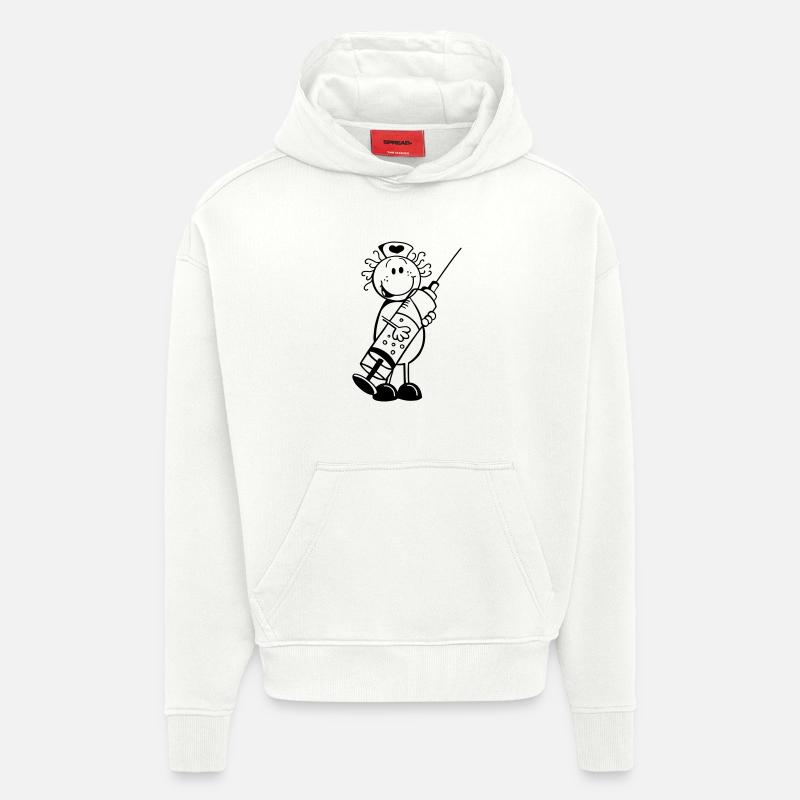 Krankenschwester Strichmännchen - Geschenk - Hoodie- made by SPREAD  - OFF WHITE