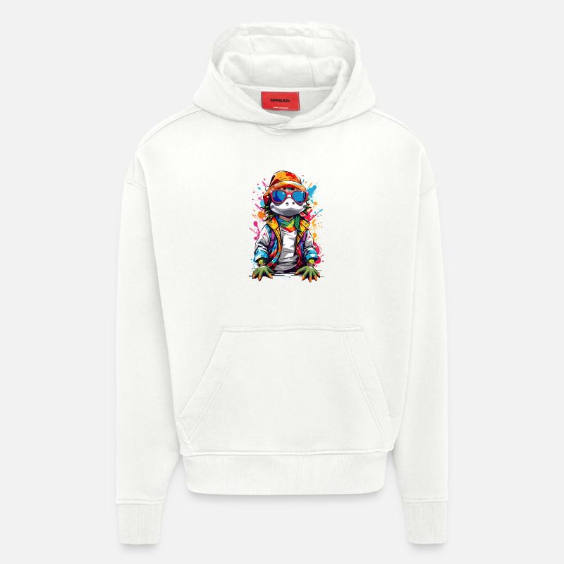 Coole Krokodil - Hoodie- made by SPREAD  - OFF WHITE