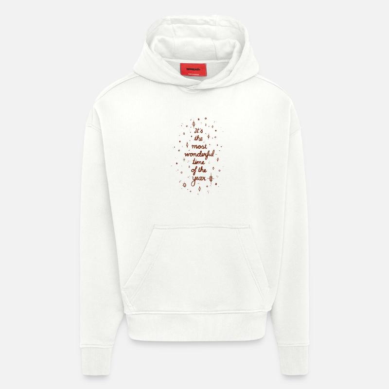 Fêtes - Sweat à capuche bio épais oversize fabriqué en UE - OFF WHITE