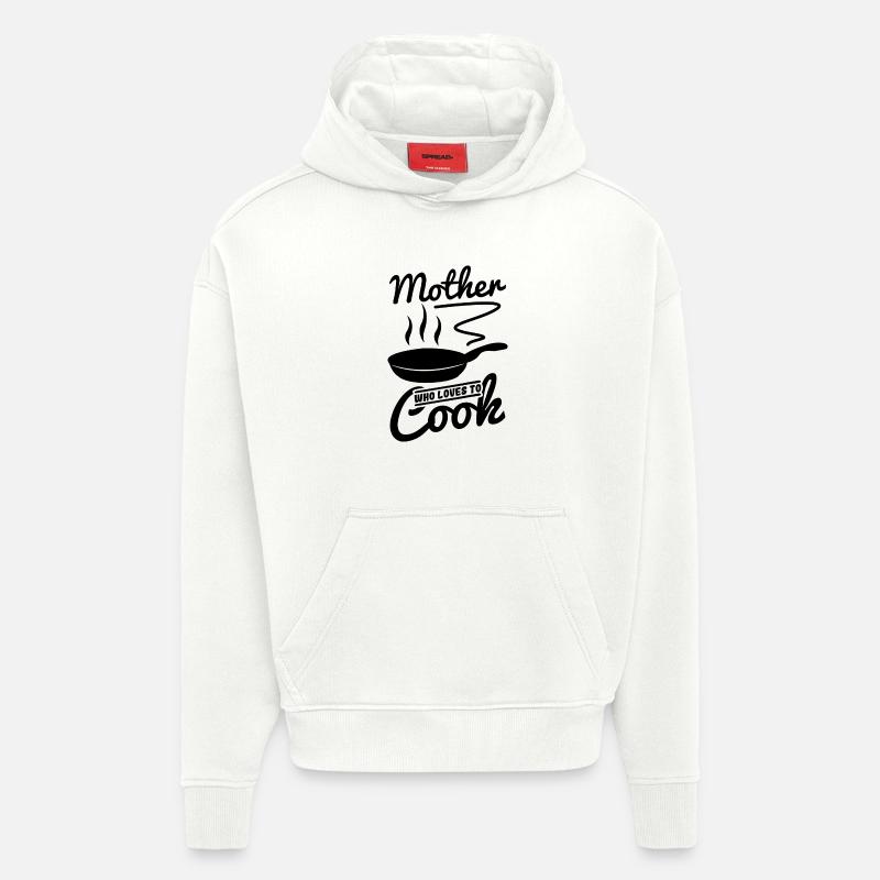 Mère cuisinière - Sweat à capuche bio épais oversize fabriqué en UE - OFF WHITE