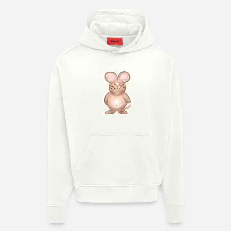 Maus - Hoodie- made by SPREAD  - OFF WHITE