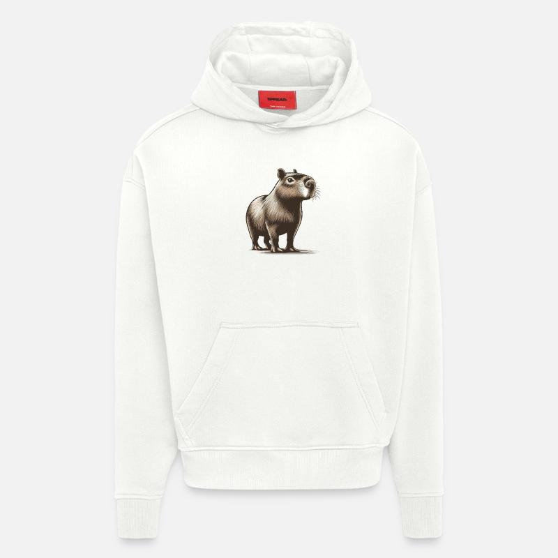Capybara - Hoodie- made by SPREAD  - OFF WHITE