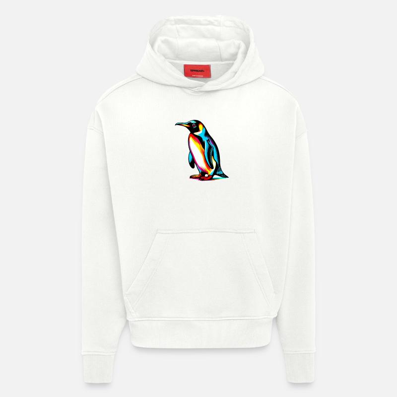 Pingouin - Sweat à capuche bio épais oversize fabriqué en UE - OFF WHITE