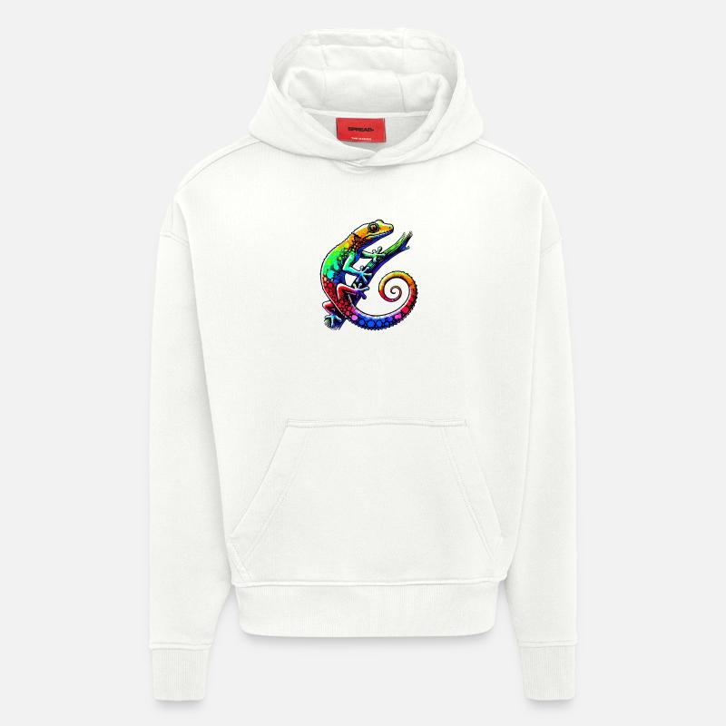 Gecko - Sweat à capuche bio épais oversize fabriqué en UE - OFF WHITE