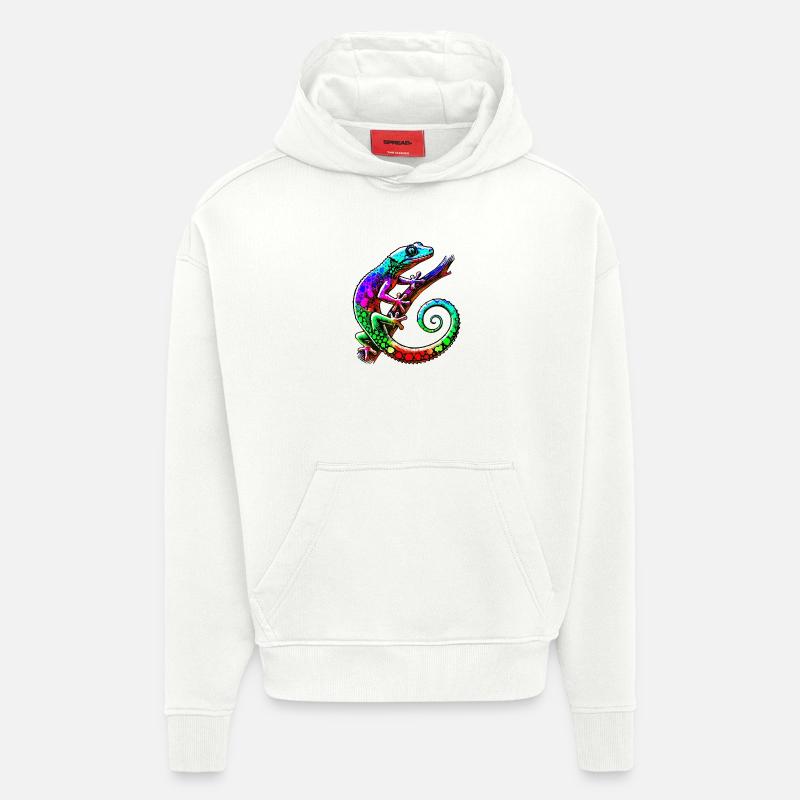 Gecko - Sweat à capuche bio épais oversize fabriqué en UE - OFF WHITE
