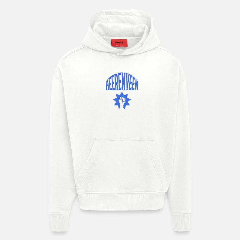 Heerenveen - Sweat à capuche bio épais oversize fabriqué en UE - OFF WHITE
