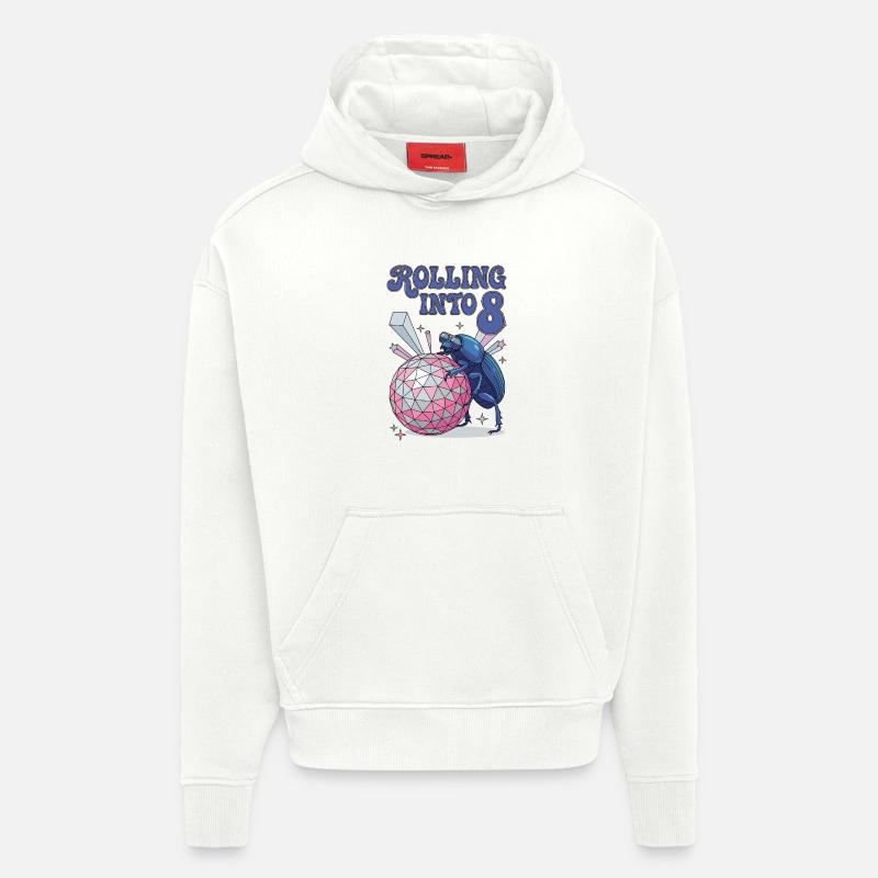 Rolling Into 8 Disco-Mistkäfer - Hoodie- made by SPREAD  - OFF WHITE
