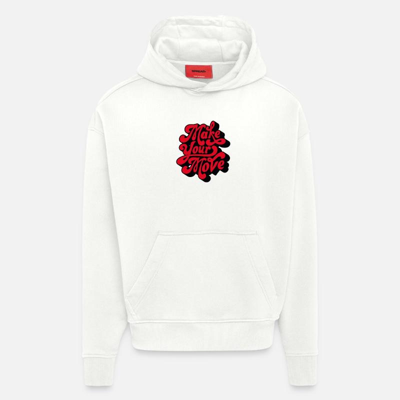 Make Your Love Retro Script - Hoodie- made by SPREAD  - OFF WHITE