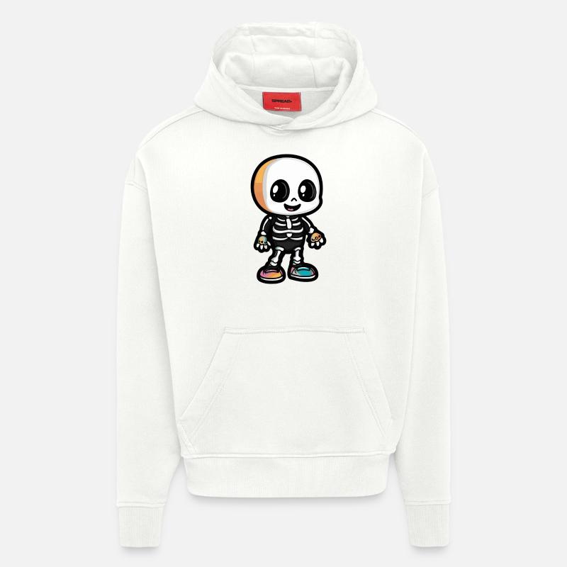 Skeleton Cute Halloween Comic - Hoodie- made by SPREAD  - OFF WHITE