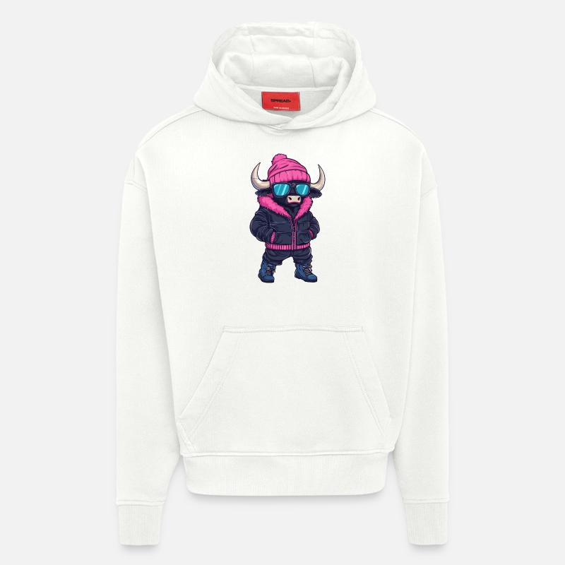 Stier Cool Comic - Hoodie- made by SPREAD  - OFF WHITE