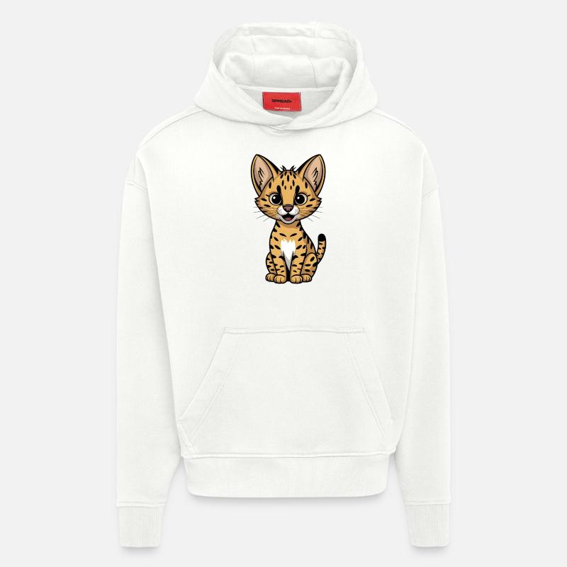 serval - Sweat à capuche bio épais oversize fabriqué en UE - OFF WHITE