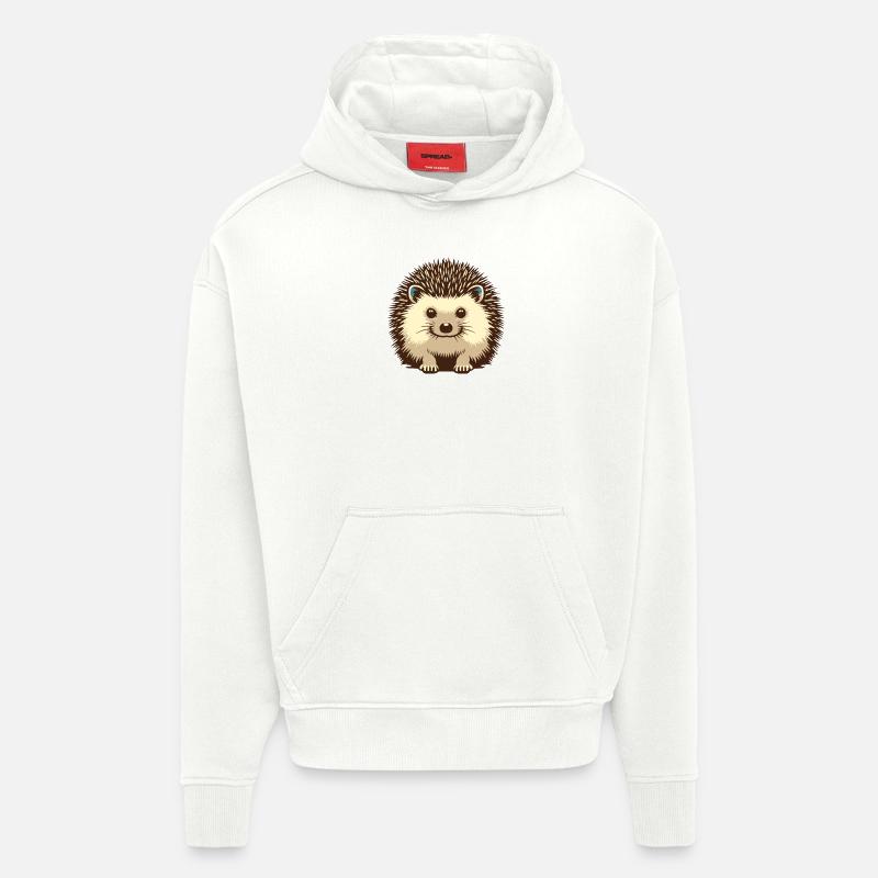 Hérisson - Sweat à capuche bio épais oversize fabriqué en UE - OFF WHITE