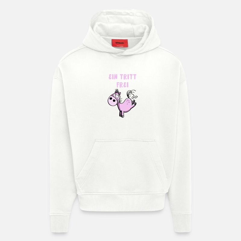 Ein Tritt Frei Pferdchen - Hoodie- made by SPREAD - OFF WHITE