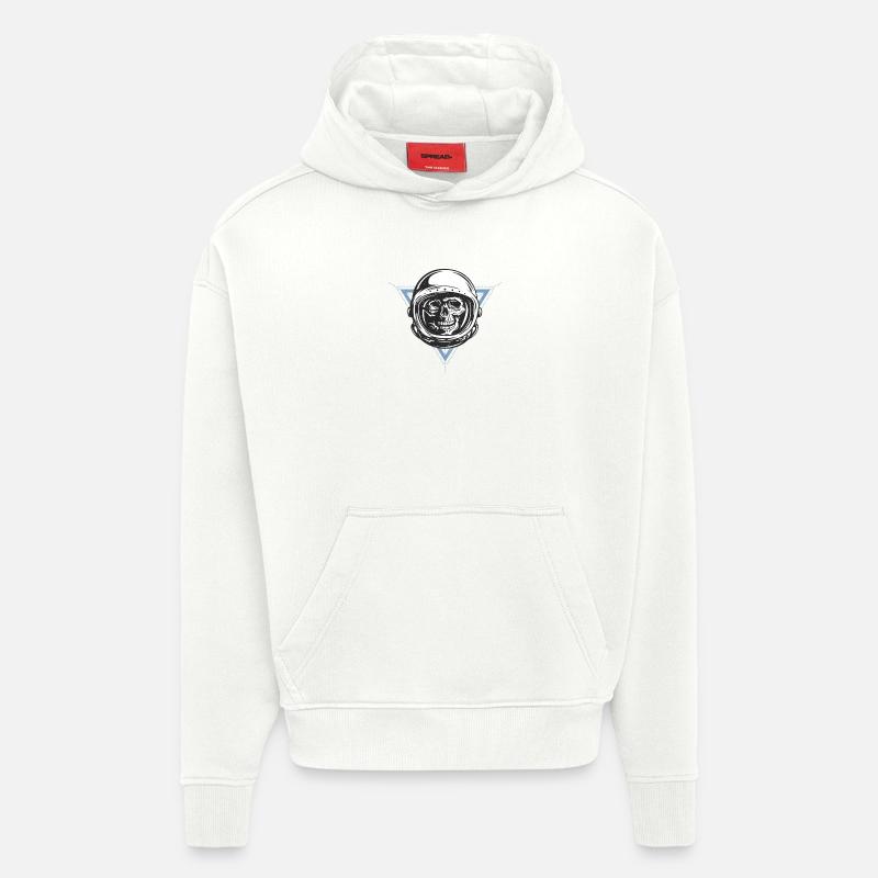 Space Monkey - Sweat à capuche bio épais oversize fabriqué en UE - OFF WHITE