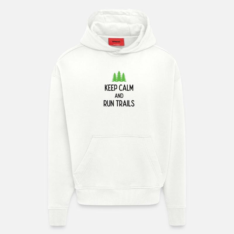 Keep Calm and Run Trails - Hoodie- made by SPREAD  - OFF WHITE