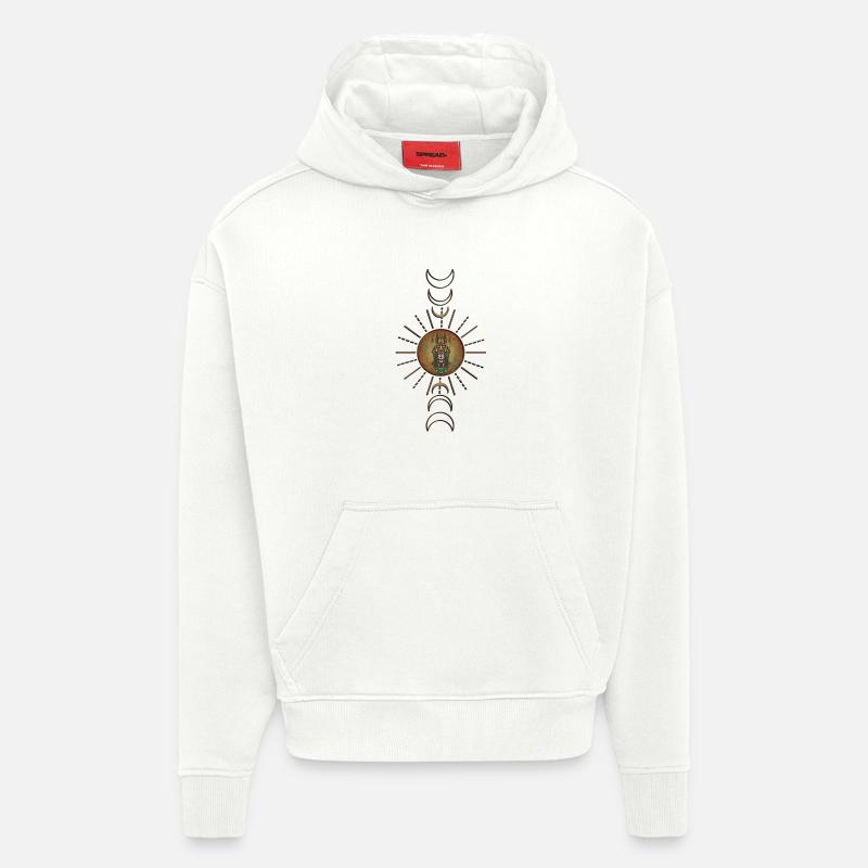 Le masque de chacal d’Anubis - Sweat à capuche bio épais oversize fabriqué en UE - OFF WHITE