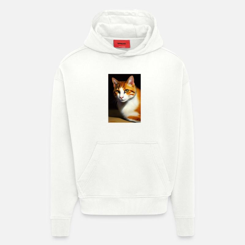 Image du chat - Sweat à capuche bio épais oversize fabriqué en UE - OFF WHITE