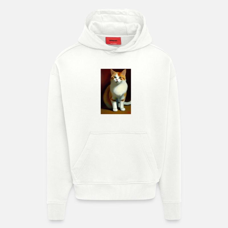 Image du chat - Sweat à capuche bio épais oversize fabriqué en UE - OFF WHITE
