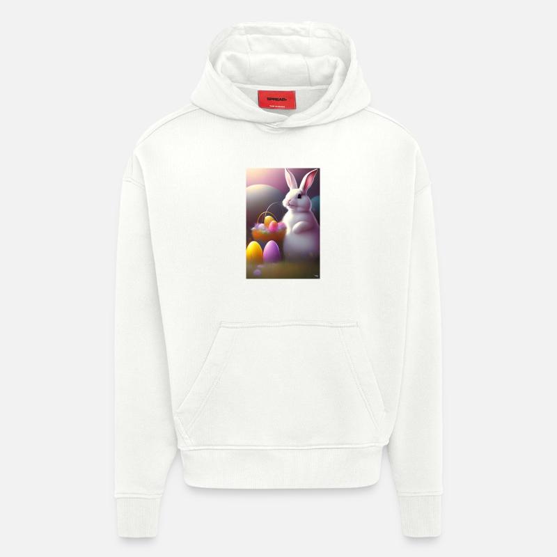 Easter Bunny with Easter Eggs - Hoodie- made by SPREAD - OFF WHITE