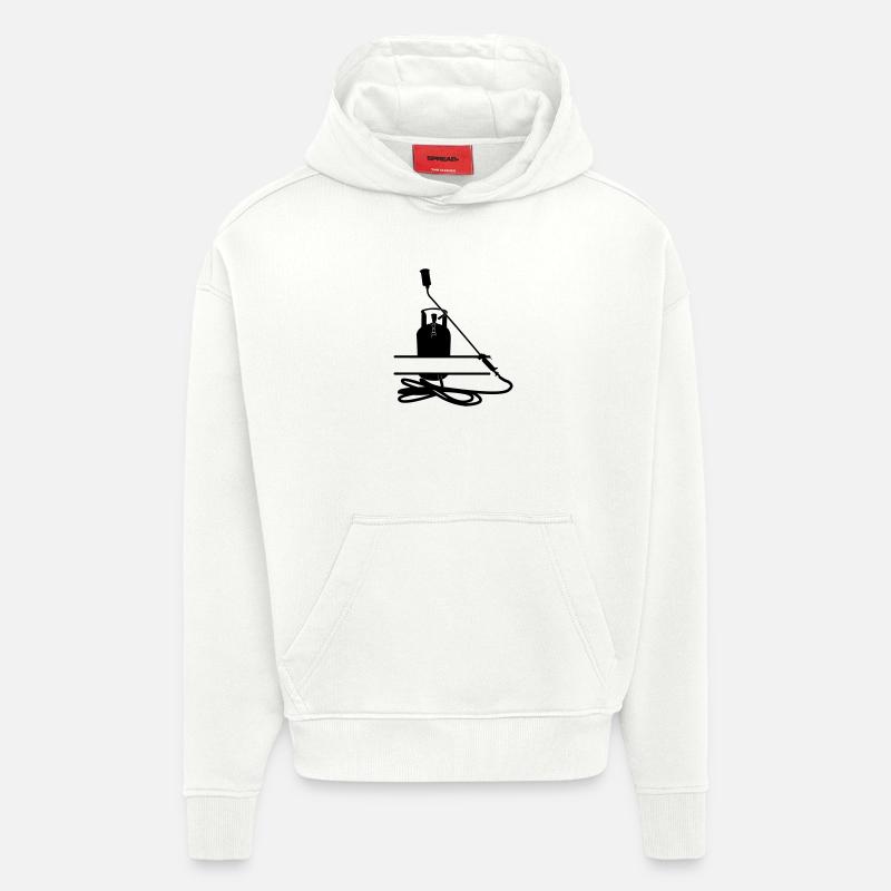 Dachdeckerfirma Monogramm transparent - Hoodie- made by SPREAD  - OFF WHITE