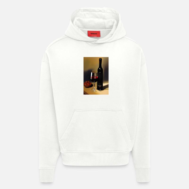 Wein Trinker - Hoodie- made by SPREAD  - OFF WHITE
