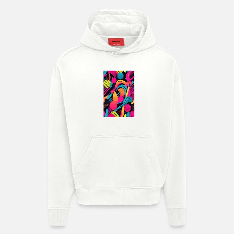 Modern Abstract Pattern - Hoodie- made by SPREAD  - OFF WHITE