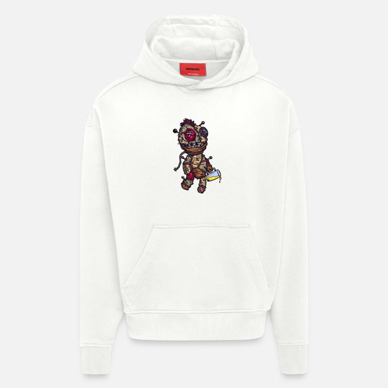 Poupée vaudou - Sweat à capuche bio épais oversize fabriqué en UE - OFF WHITE
