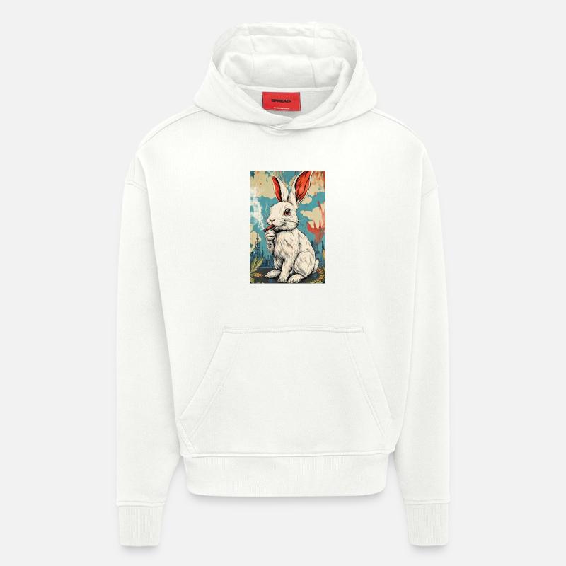 GraffitiHase Zigarette - Hoodie- made by SPREAD  - OFF WHITE