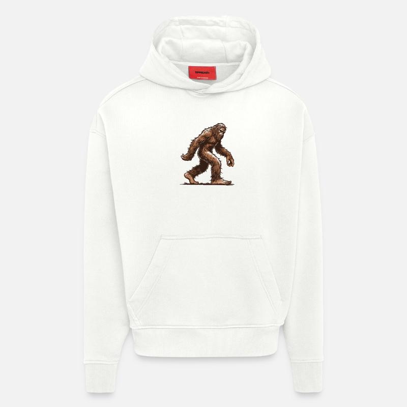 Sasquatch - Sweat à capuche bio épais oversize fabriqué en UE - OFF WHITE