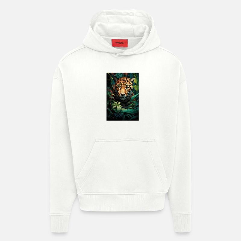 Illustration eines Jaguars - Hoodie- made by SPREAD  - OFF WHITE