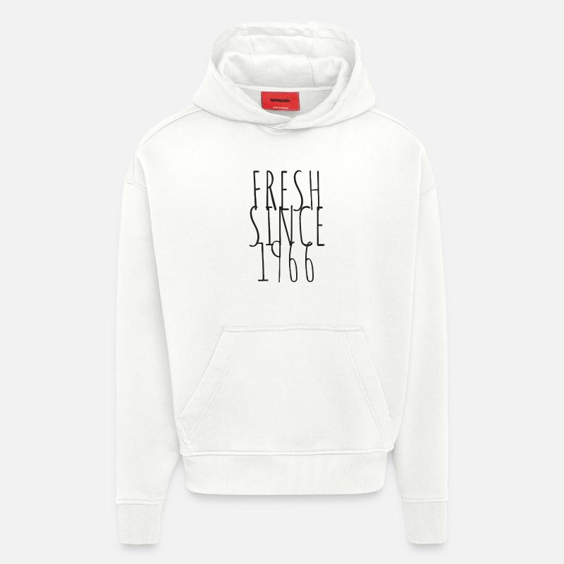 Millésime 1966 - Sweat à capuche bio épais oversize fabriqué en UE - OFF WHITE