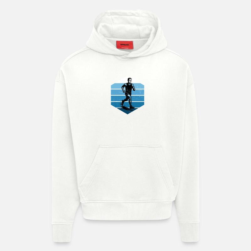 Ambiances de course pour les courses - Sweat à capuche bio épais oversize fabriqué en UE - OFF WHITE