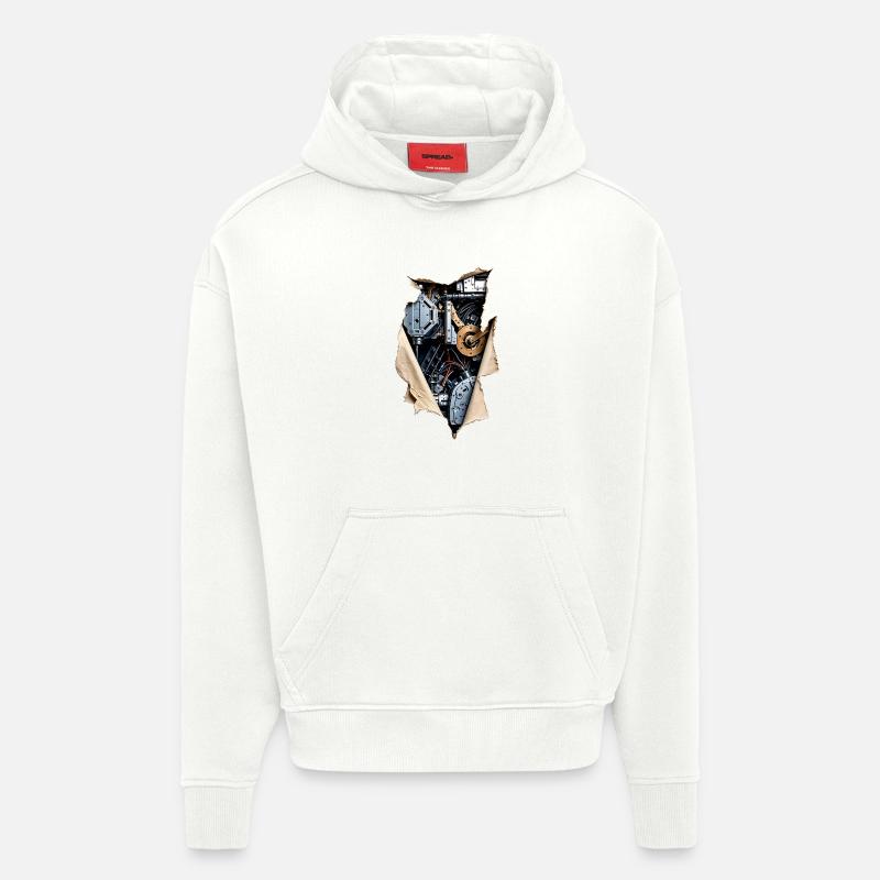 Synthetic Layer 04 Tissue Override - Hoodie- made by SPREAD  - OFF WHITE