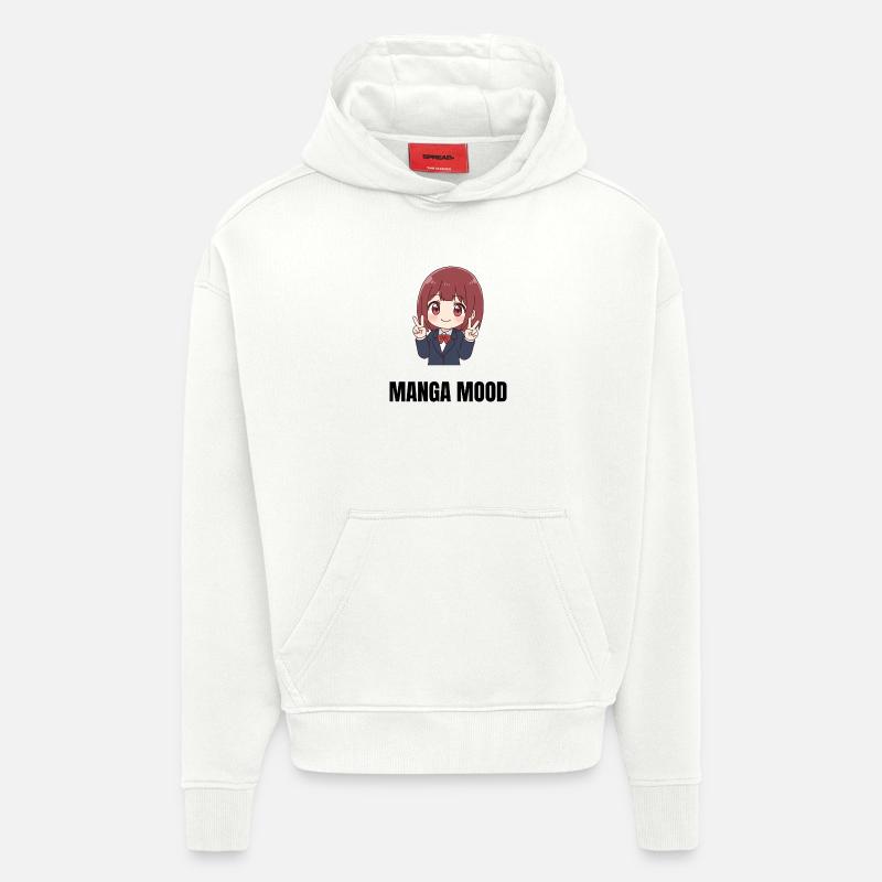 Manga Mood - Sweat à capuche bio épais oversize fabriqué en UE - OFF WHITE