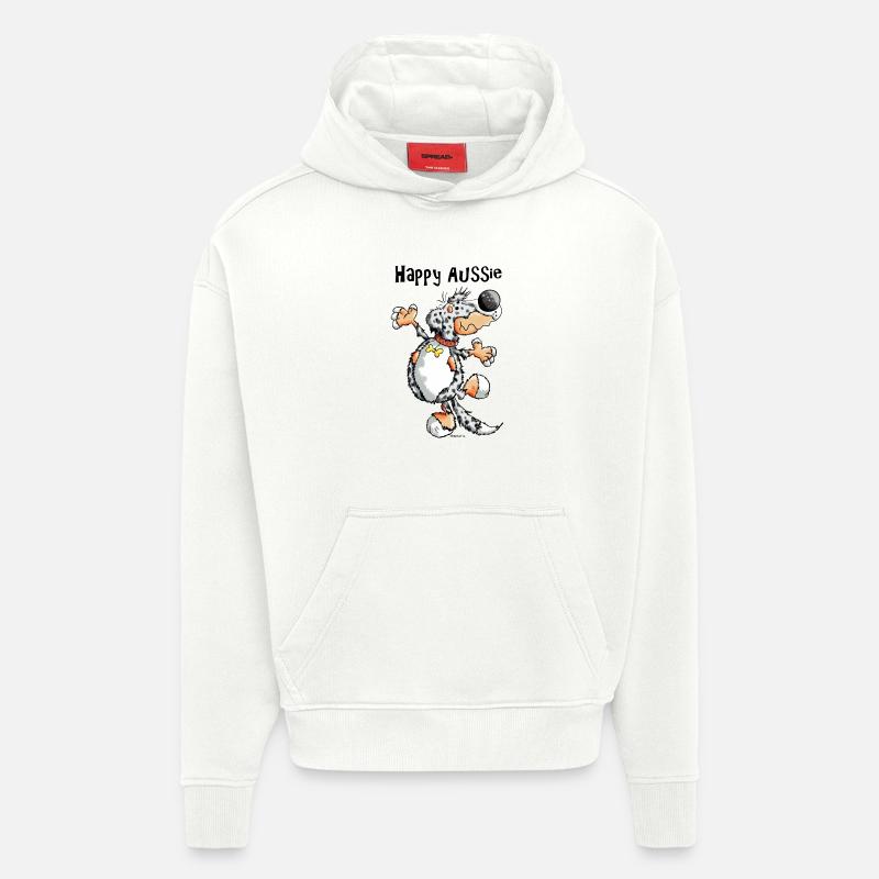 Arian der Australian Shepherd - Hoodie- made by SPREAD - OFF WHITE