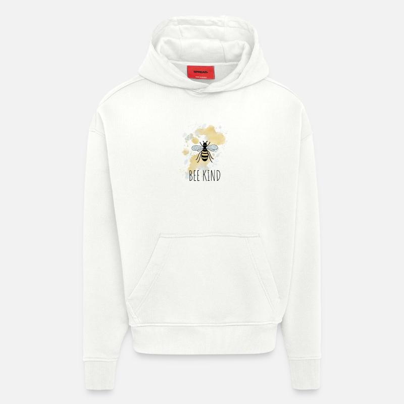 Biene Be Bee Kind - Hoodie- made by SPREAD  - OFF WHITE
