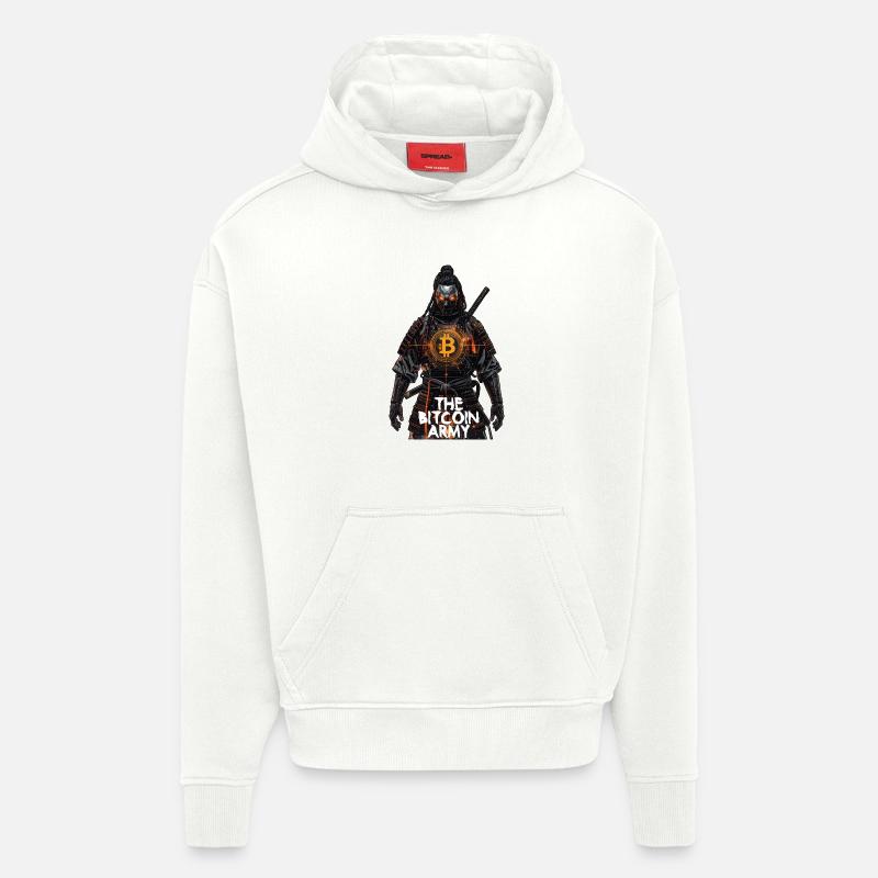 Bitcoin Bazooka – Die Bitcoin-Armee – Samurai 01 - Hoodie- made by SPREAD  - OFF WHITE