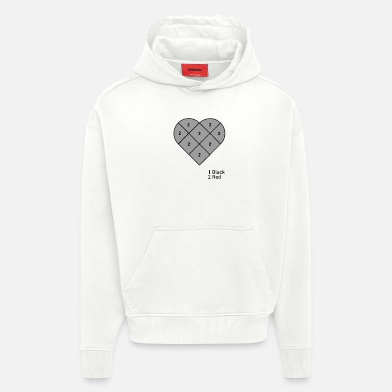 Hjerte efter Tal - Heavyweight oversized organic hoodie made in EU - OFF WHITE