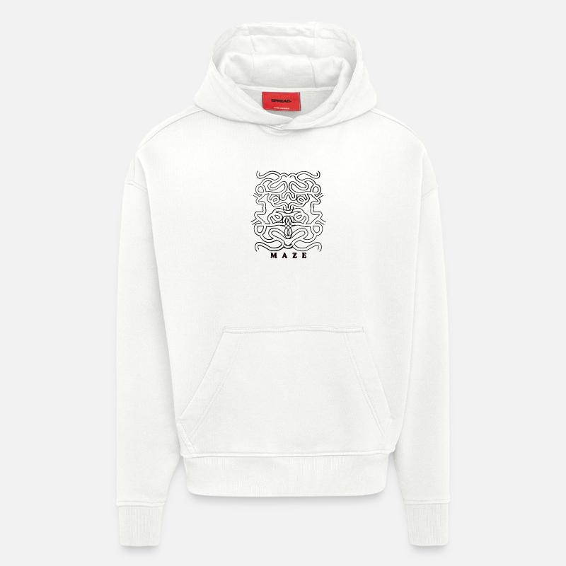 Télougou - Sweat à capuche bio épais oversize fabriqué en UE - OFF WHITE