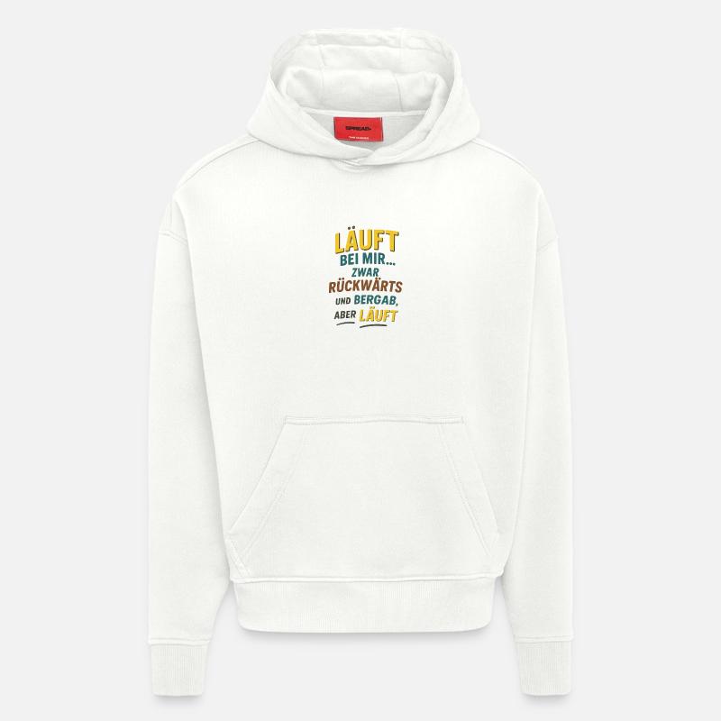 Bizarre, honnête et merveilleusement autodérision. - Sweat à capuche bio épais oversize fabriqué en UE - OFF WHITE