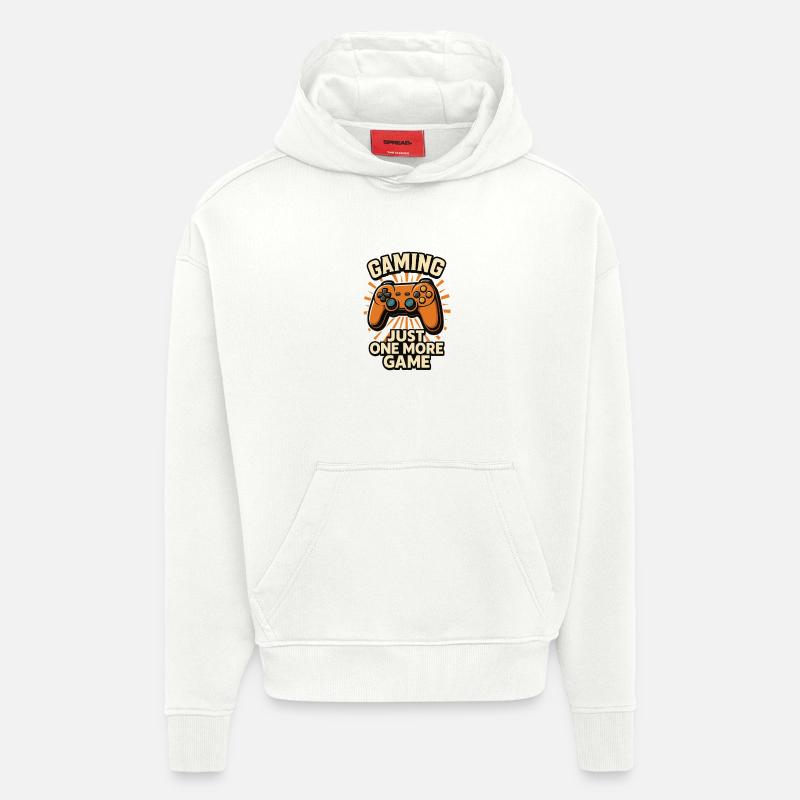Le Jeu Continue - Sweat à capuche bio épais oversize fabriqué en UE - OFF WHITE